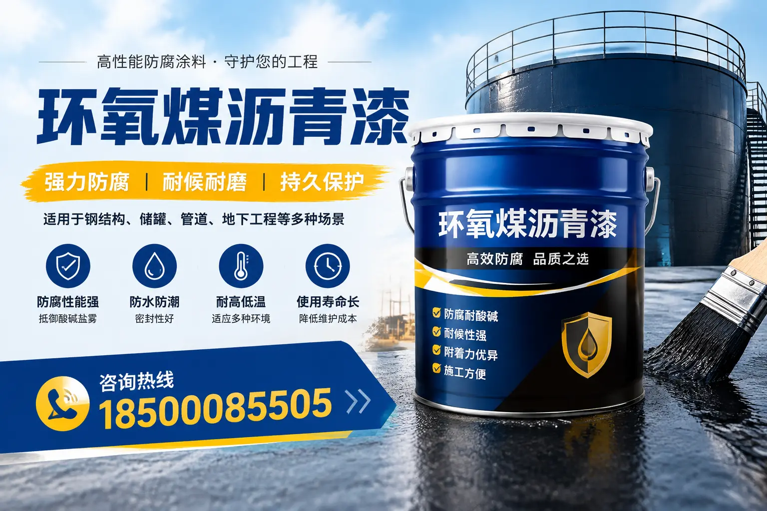 环氧煤沥青漆在工业中的应用，临沂企业的选择